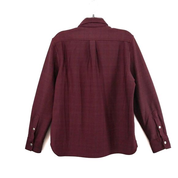 Jos. A. Bank Shirt/Jacket Mens Size M Red Plaid Snap Button Up Long Sleeve Heavy - Picture 3 of 6